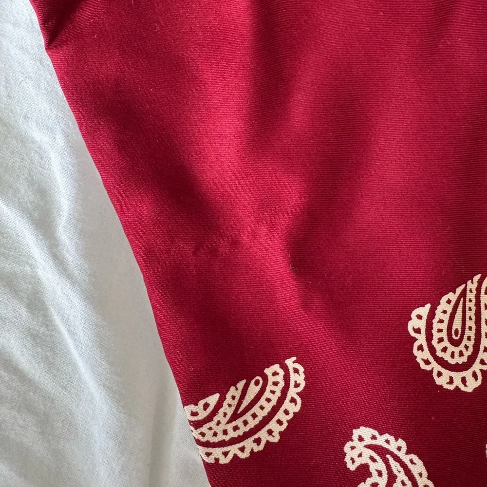 Vintage Christian Dior Red Silk Scarf